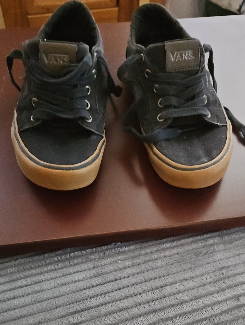 Vans Bishop Waxed Denim Black/Gum Low-Top Skate Shoes Men's Size 7.0 Rare Varian